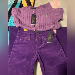 Brand New Girls Ralph Lauren Sweater and Corduroys